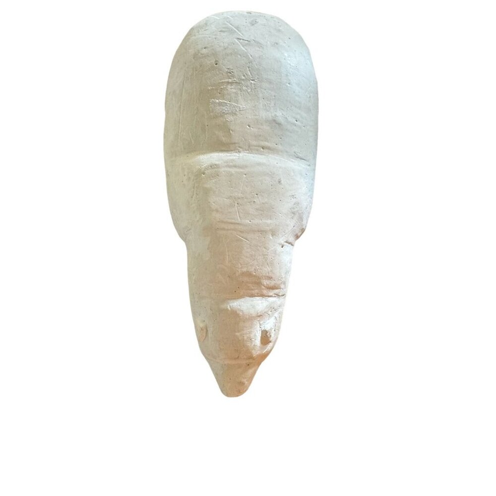 This is a Vintage Hand Carved clay/plaster Polar Bear, 1970'
